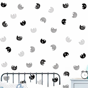 Modern minimalist elephant silhouette wall stickers for kids bedroom decor