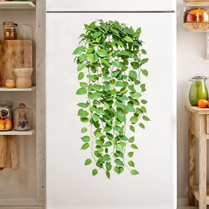Grüne hängende Blatt-Fensteraufkleber für realistische Heim- und Glaswanddekorationen