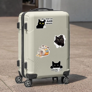 Funny cat stickers for laptop and bumper, waterproof vinyl decals with humorous cat slogans