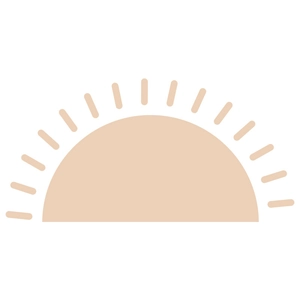 Bohemian sun wall sticker in Morandi tone for minimalist living room decoration