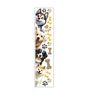 Cartoon dog wall stickers featuring Husky and Golden Retriever for kids' nursery room decor