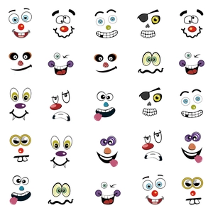 DIY Halloween pumpkin stickers with 25 cartoon monster facial expressions for gift boxes