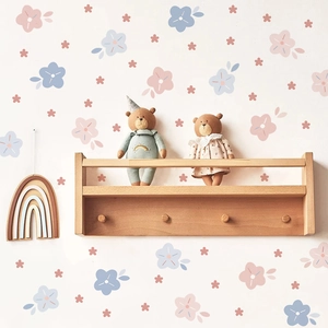 Adesivi Murali in PVC Boho Margherita Floreale Decalcomanie Autoadesive per Camera Bambini Soggiorno Arredamento Parete Casa