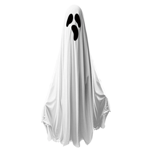 Ghost Halloween costume for party decor, white polyester ghostface sheets decorations