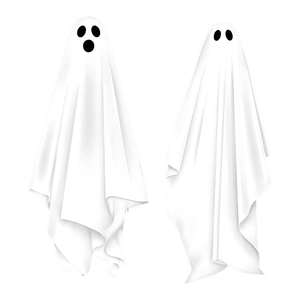 Halloween ghost window clings set with spooky expressions for white party decoration