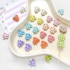 Kleurrijke Snoepkleur Legering Vlinder Kralen Tussenkralen DIY Sieradenaccessoires Voor Ketting Armband Telefoonketting