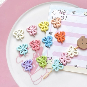 Kleurrijke vlinderkralen van legering voor DIY-sieraden in zachte pastel snoepkleuren