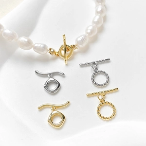 14k vergoldeter S925 Sterling Silber OT Knebelverschluss für die Schmuckherstellung