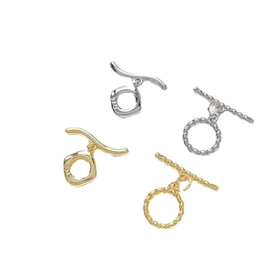 S925 14k vergoldete OT-Knebelverschlüsse für DIY-Schmuck in Gold und Silber