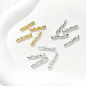 14k gold filled irregular textured branch bar beads for DIY jewelry making accessories