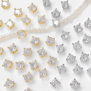 Klassieke 14k vergulde zirkoon spacers en witte parelketting accessoires voor het maken van sieraden