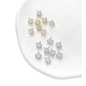 14k vergulde zirkonia kralen met vierpotige zetting voor het maken van handgemaakte sieraden