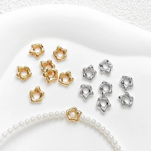 18k gold plated irregular star spacer beads for DIY necklace and bracelet jewelry making