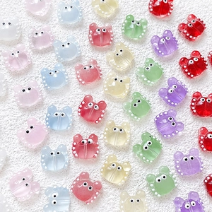 Translucent colorful cartoon crab beads for DIY handmade jewelry necklace bracelets
