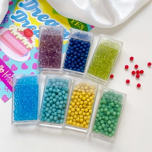 4mm Frosted Translucent Glass Seed Beads Round DIY Jewelry Making Beads For Bracelet Necklace Making Materials Handcraft