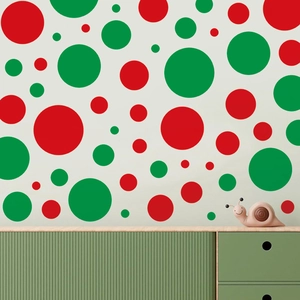 Böhmische geometrische rot-grüne Wandaufkleber für Kinderzimmer und Kindergarten-Deko