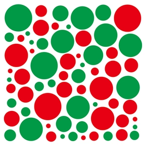 Geometrische rote und grüne PVC Punkt-Wandsticker im Boho-Stil für Kinderzimmer