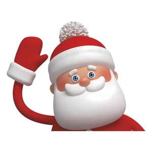 3D Christmas Santa Claus window sticker made of PVC for festive glass window decoration