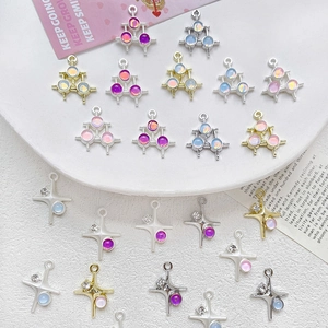 Sternenhimmel-Anhänger aus Legierung und Perlen für DIY-Schmuckhalsketten und Armbänder