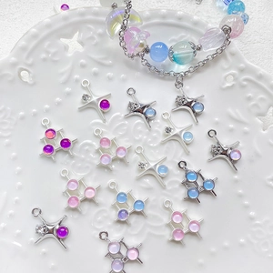 Stern Anhänger DIY-Set für Armbänder und Halsketten mit pastellfarbenen Perlen