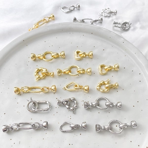 Divers fermoirs et connecteurs en perles plaqués or 14k pour la création de bijoux DIY