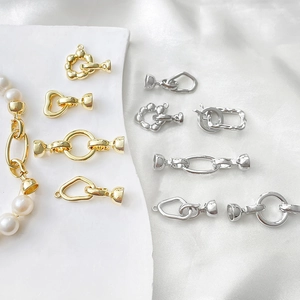 Fermoirs et connecteurs de perles irrégulières plaqués or 14 carats pour bijoux
