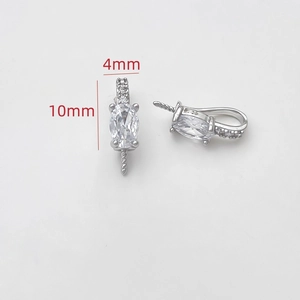 Macro-opname van de 14k vergulde parelhanger setting met zirkonia micro-pave 10x4mm