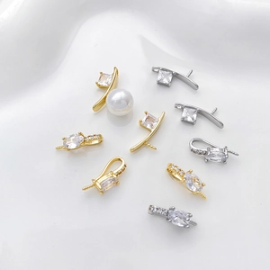 14k vergulde zirkoon parel hanger bails voor DIY sieraden maken en handwerk accessoires