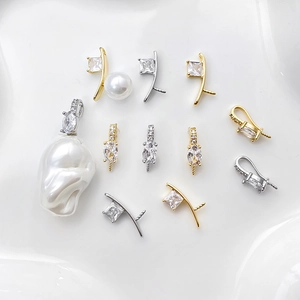 14k goudgevulde zirkonia parelhangers voor DIY armbanden en halskettingen