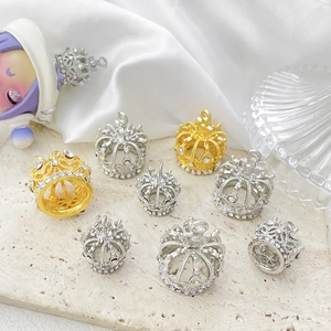 Exquisite Gold- und Silber-Zirkonia-Kronenanhänger für DIY-Schmuck und Accessoires
