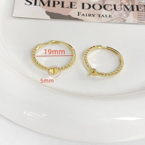 Details von 19mm 18K vergoldeten DIY-Ohrringen mit 5mm Perlenfassung für Schmuckdesign
