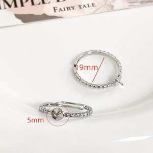 Detail von S925 Silber Ringrohlingen mit 19mm Innendurchmesser und 5mm Perlenfassung