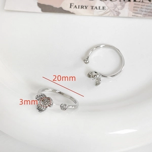 Detailansicht verstellbarer Blumenring mit 3mm Blütendurchmesser und 20mm Breite