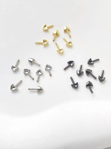 Pièces de bijoux DIY avec clous métalliques en forme de flèche en or argent et noir