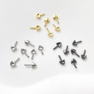 Breloques chat DIY en or argent et noir avec épingle pour perles baroques