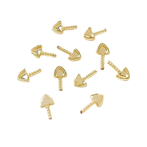 Lot de 10 épingles à perles dorées oreilles de chat pour bijoux baroques faits main