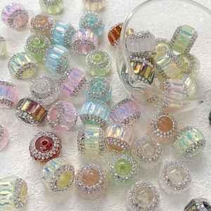 Perles rondelles en cristal étincelant pour bijoux DIY en diverses couleurs macaron douces