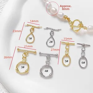 Détail macro de fermoirs OT plaqués or 14k pour la création de bijoux DIY
