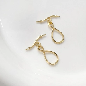 Détails du fermoir à bascule OT plaqué or 14k pour la création de bijoux DIY