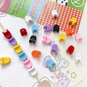 Colorful smile bead DIY craft material for handmade bracelets and necklaces