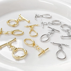 Fermoirs à bascule OT plaqués or 14K pour bijoux faits main, colliers, bracelets