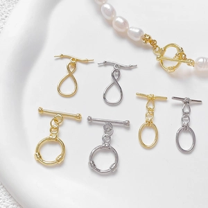 Fermoirs à bascule OT plaqués or 14K pour bijoux DIY en finitions or et argent