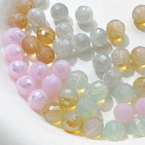 9mm multi-faceted colorful glass wheel beads for DIY handmade jewelry and bracelets