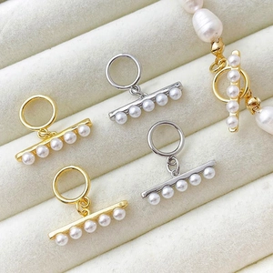 14k gold plated pearl OT toggles for DIY handmade necklaces and bracelets