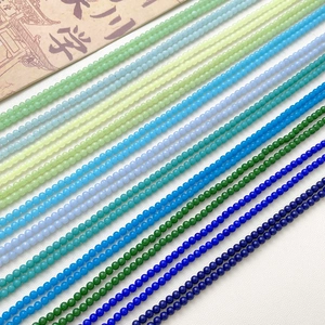 Perles rondes en pierre naturelle colorées pour la création de bijoux DIY