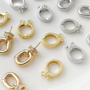 Chiusura per gioielli in oro 14k con zirconi per collane e bracciali fai-da-te