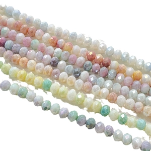 Perline di pietra sfaccettate da 8mm colori pastello per gioielli fai da te fatti a mano