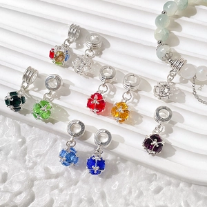 Sparkling crystal ball bead charms for DIY jewelry making in multiple vibrant colors