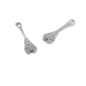 Pendentifs en alliage d'argent poli en forme de clé pour création de bijoux et colliers