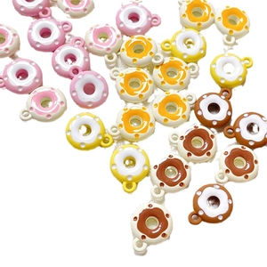 Bunte Donut-Anhänger aus Harz mit Zuckerguss für DIY-Halsketten und Armband-Schmuckherstellung